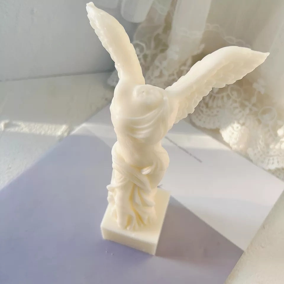 Goddess of Victory Candle Moulds 5 - Silicone Mould, Mold for DIY Candles. Created using candle making kit with cotton candle wicks and candle colour chips. Using soy wax for pillar candles. Sold by Myka Candles Moulds Australia