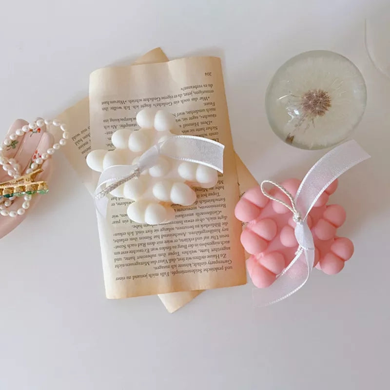 Handmade 2-Cavity Heart Cube Candle Mould silicone candle mold from MYKA Candles and Moulds, perfect for resin moulds and unique baking mould shapes.