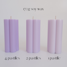 Candle Colour 2 - Silicone Mould, Mold for DIY Candles. Created using candle making kit with cotton candle wicks and candle Colour chips. Sold by Myka Candles Moulds Australia.