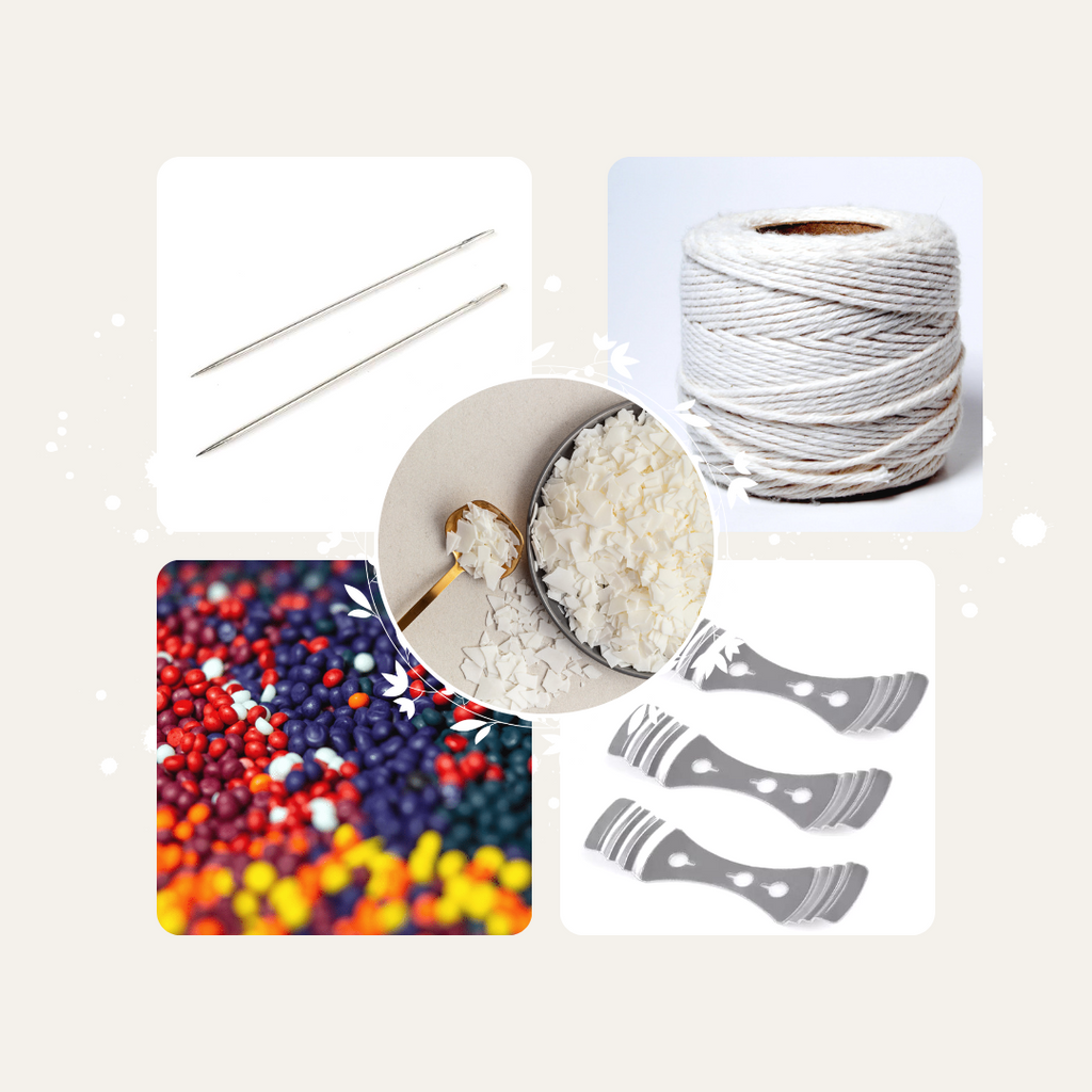 Candle Making Sample Kit 0 - Silicone Mould, Mold for DIY Candles. Created using candle making kit with cotton candle wicks and candle Colour chips. Sold by Myka Candles Moulds Australia.
