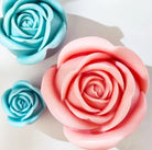 Rosebud Candle Moulds 2 - Silicone Mould, Mold for DIY Candles. Created using candle making kit with cotton candle wicks and candle colour chips. Using soy wax for pillar candles. Sold by Myka Candles Moulds Australia