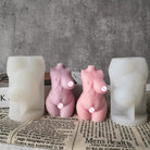 Breast Cancer Voluptuous Body Candle Mould - 10cm 2 - Silicone Mould, Mold for DIY Candles. Created using candle making kit with cotton candle wicks and candle colour chips. Using soy wax for pillar candles. Sold by Myka Candles Moulds Australia