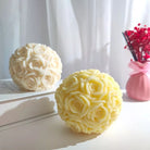 Rose Bunch Candle Moulds 2 - Silicone Mould, Mold for DIY Candles. Created using candle making kit with cotton candle wicks and candle colour chips. Using soy wax for pillar candles. Sold by Myka Candles Moulds Australia