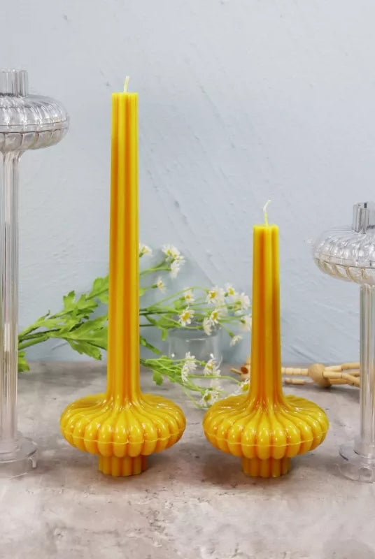 Acrylic Lamp Candle Moulds 5 - Silicone Mould, Mold for DIY Candles. Created using candle making kit with cotton candle wicks and candle colour chips. Using soy wax for pillar candles. Sold by Myka Candles Moulds Australia