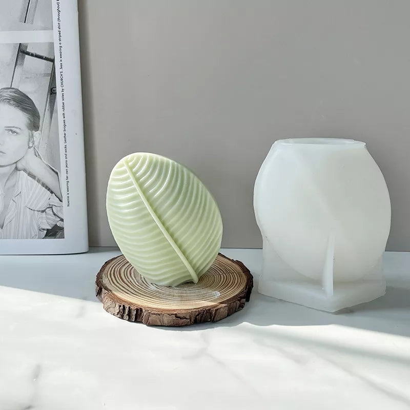 Leaf Candle Mould 3 - Silicone Mould, Mold for DIY Candles. Created using candle making kit with cotton candle wicks and candle colour chips. Using soy wax for pillar candles. Sold by Myka Candles Moulds Australia