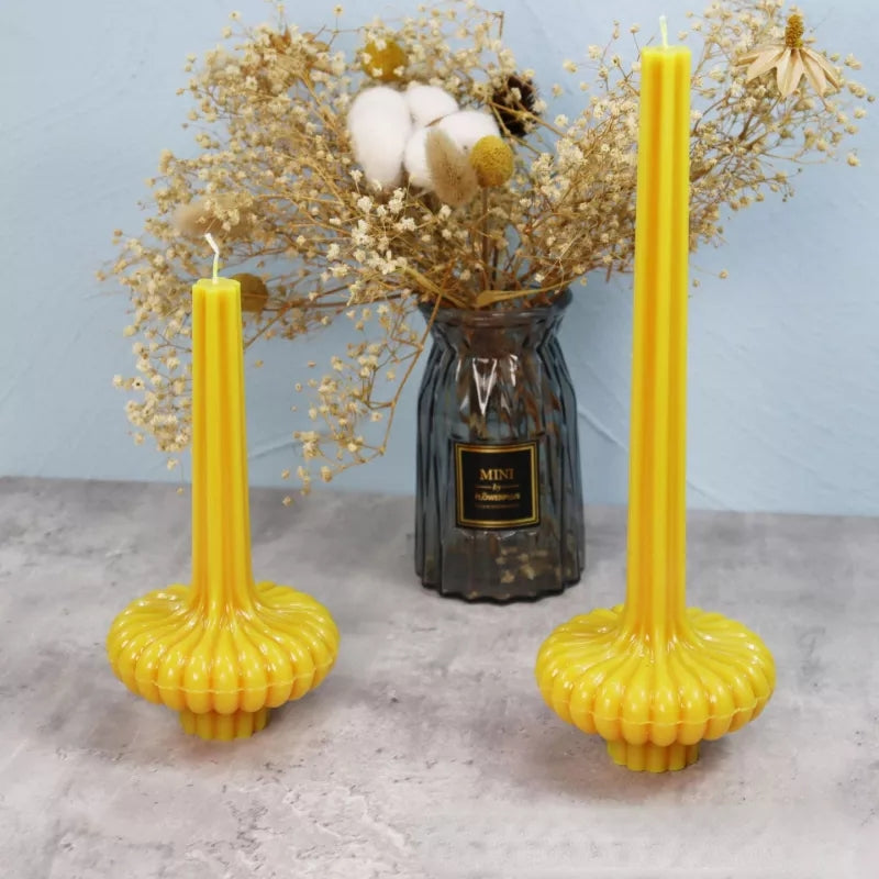 Close-up of the Acrylic Lamp Candle Moulds silicone candle mould by MYKA Candles and Moulds for soy wax, soap moulds, and baking mould hobbyists.