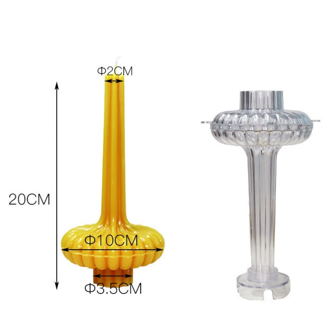 A Acrylic Lamp Candle Moulds silicone candle mold by MYKA Candles and Moulds, designed for easy release in soap, resin, and cake mould casting.