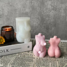The flexible Breast Cancer Candle Mould silicone candle mould by MYKA Candles and Moulds, suitable for soap moulds and food-grade cake mould use.