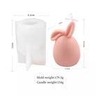 The flexible Bunny Egg Candle Moulds silicone candle mould by MYKA Candles and Moulds, suitable for soap moulds and food-grade cake mould use.
