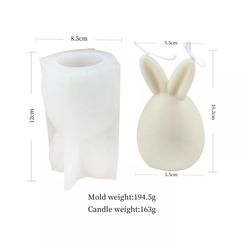 Durable Bunny Egg Candle Moulds silicone candle mould by MYKA Candles and Moulds, ideal for resin moulds, soap moulds, and cake mould creations.
