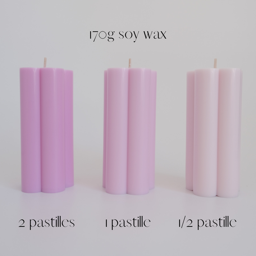 Blend and create unique designs with this Candle Colour Dye Pastilles from MYKA Candles and Moulds. A must-have for aesthetic candle crafting.