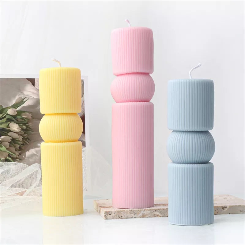 The Cylindrical Column Candle Moulds silicone candle mould by MYKA Candles and Moulds, optimized for professional candle, soap, and cake moulds.