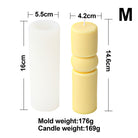 The flexible Cylindrical Column Candle Moulds silicone candle mould by MYKA Candles and Moulds, suitable for soap moulds and food-grade cake mould use.