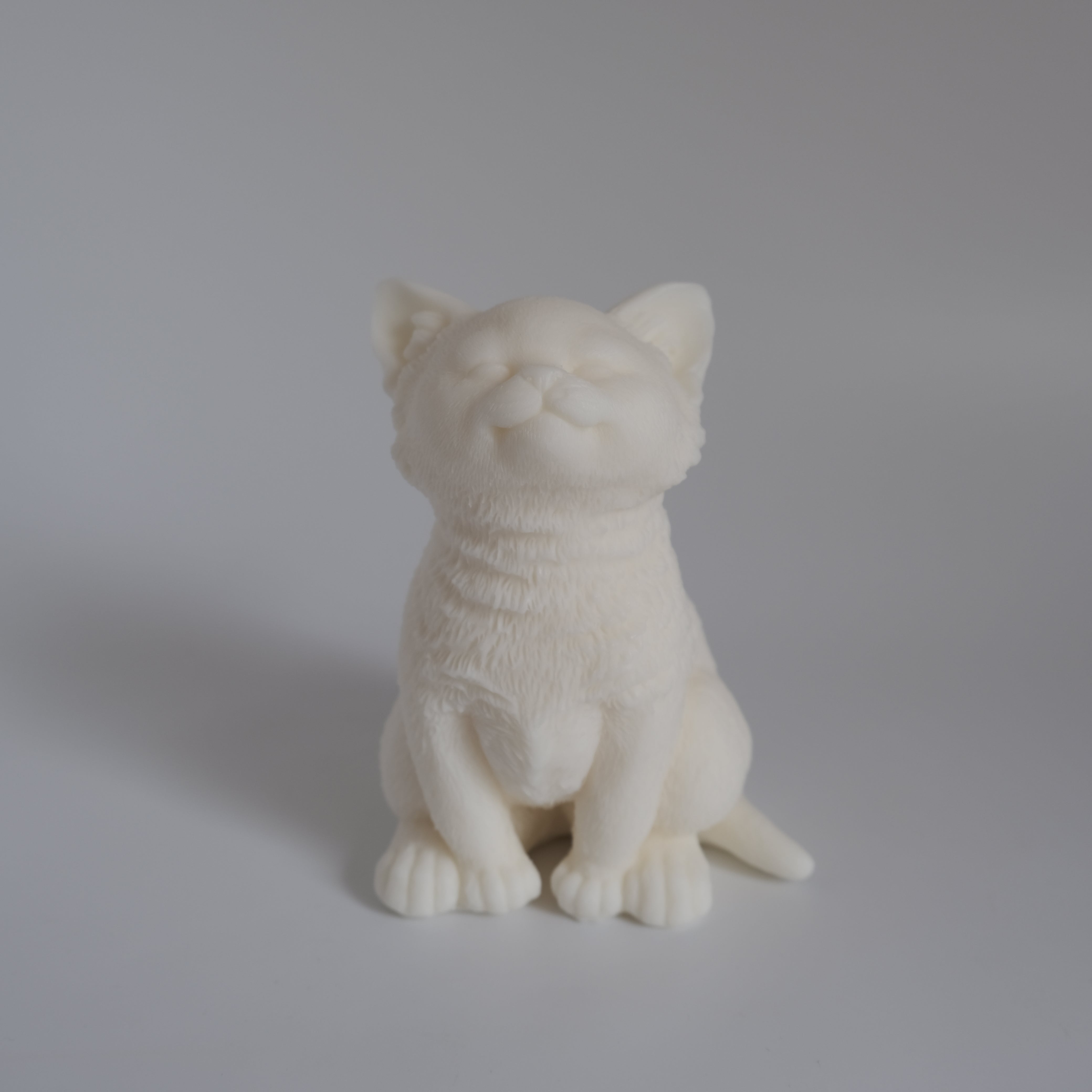 Kitten Candle Mould 4 - Silicone Mould, Mold for DIY Candles. Created using candle making kit with cotton candle wicks and candle colour chips. Using soy wax for pillar candles. Sold by Myka Candles Moulds Australia