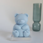 Bear Candle Mould 0 - Silicone Mould, Mold for DIY Candles. Created using candle making kit with cotton candle wicks and candle colour chips. Using soy wax for pillar candles. Sold by Myka Candles Moulds Australia