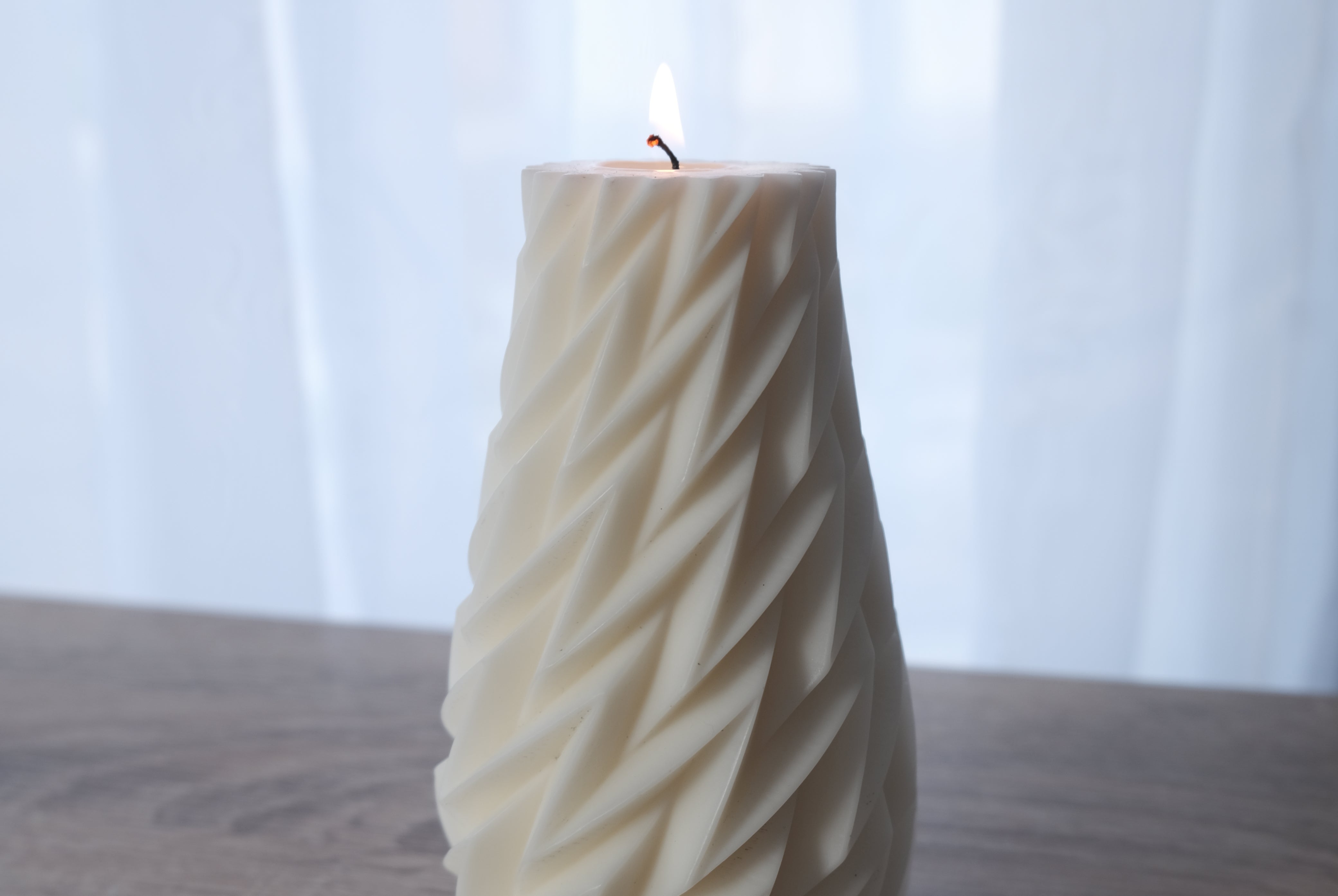 Ziggy Candle Mould 4 - Silicone Mould, Mold for DIY Candles. Created using candle making kit with cotton candle wicks and candle colour chips. Using soy wax for pillar candles. Sold by Myka Candles Moulds Australia