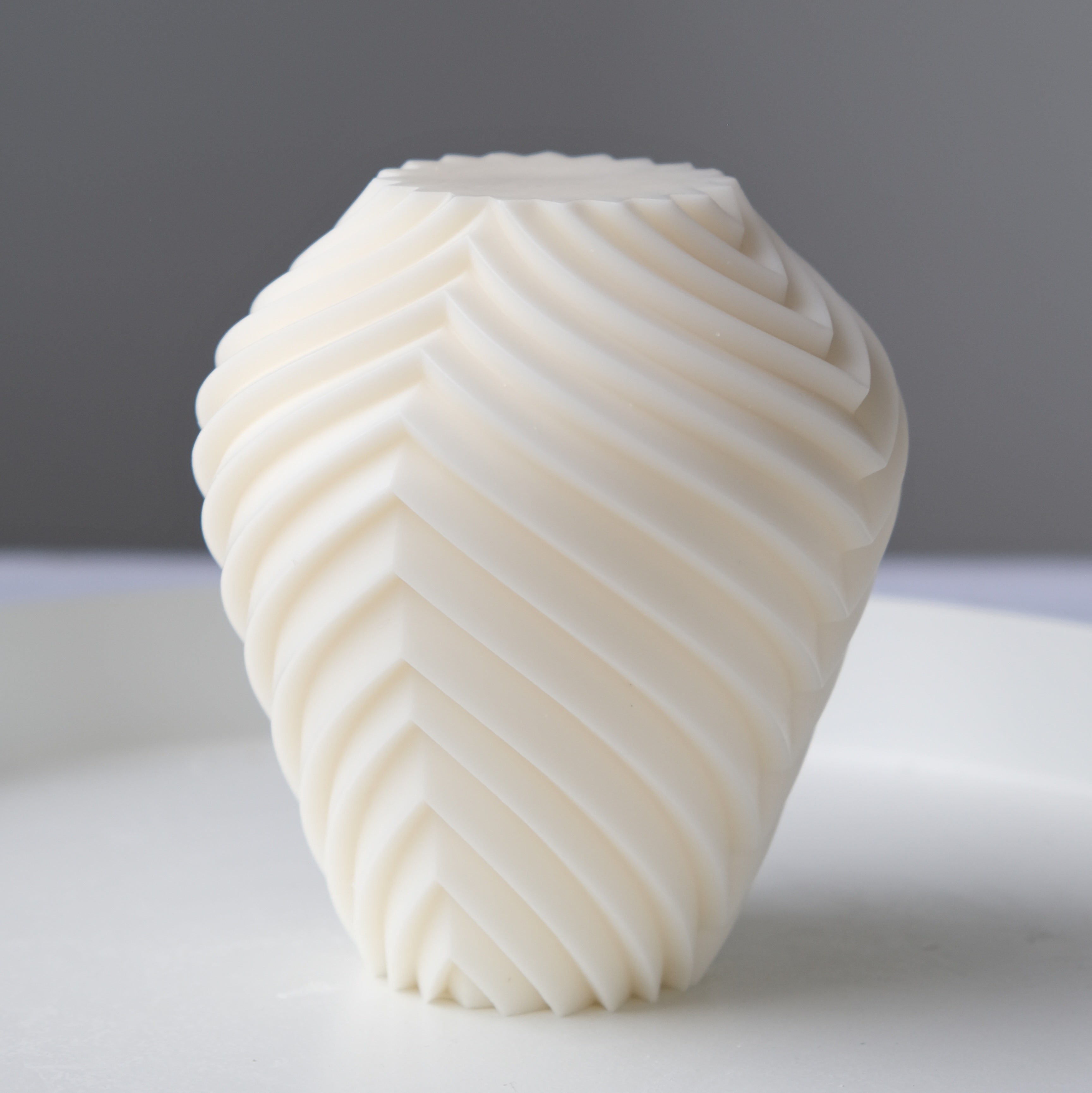 Valentina Vase Candle Mould 1 - Silicone Mould, Mold for DIY Candles. Created using candle making kit with cotton candle wicks and candle colour chips. Using soy wax for pillar candles. Sold by Myka Candles Moulds Australia