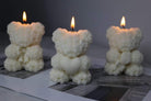 Valentine's Bear Candle Moulds 0 - Silicone Mould, Mold for DIY Candles. Created using candle making kit with cotton candle wicks and candle colour chips. Using soy wax for pillar candles. Sold by Myka Candles Moulds Australia