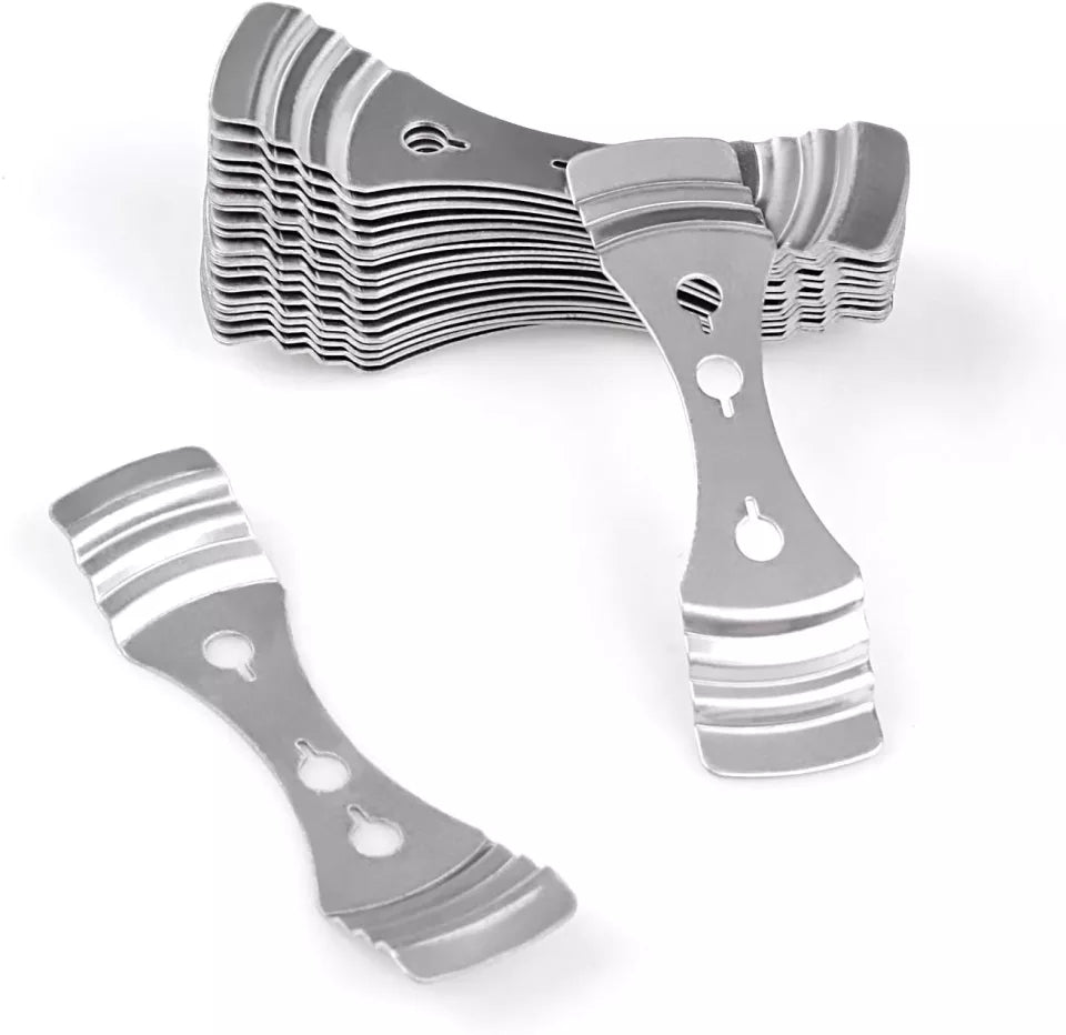 High-quality Metal Wick Holder from MYKA Candles and Moulds for clean burning candles. Premium DIY candle making supplies.