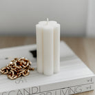 An intricate Multi-sized Blossom Pillar Candle Moulds silicone candle mold by MYKA Candles and Moulds, designed for aesthetic candles and resin moulds.