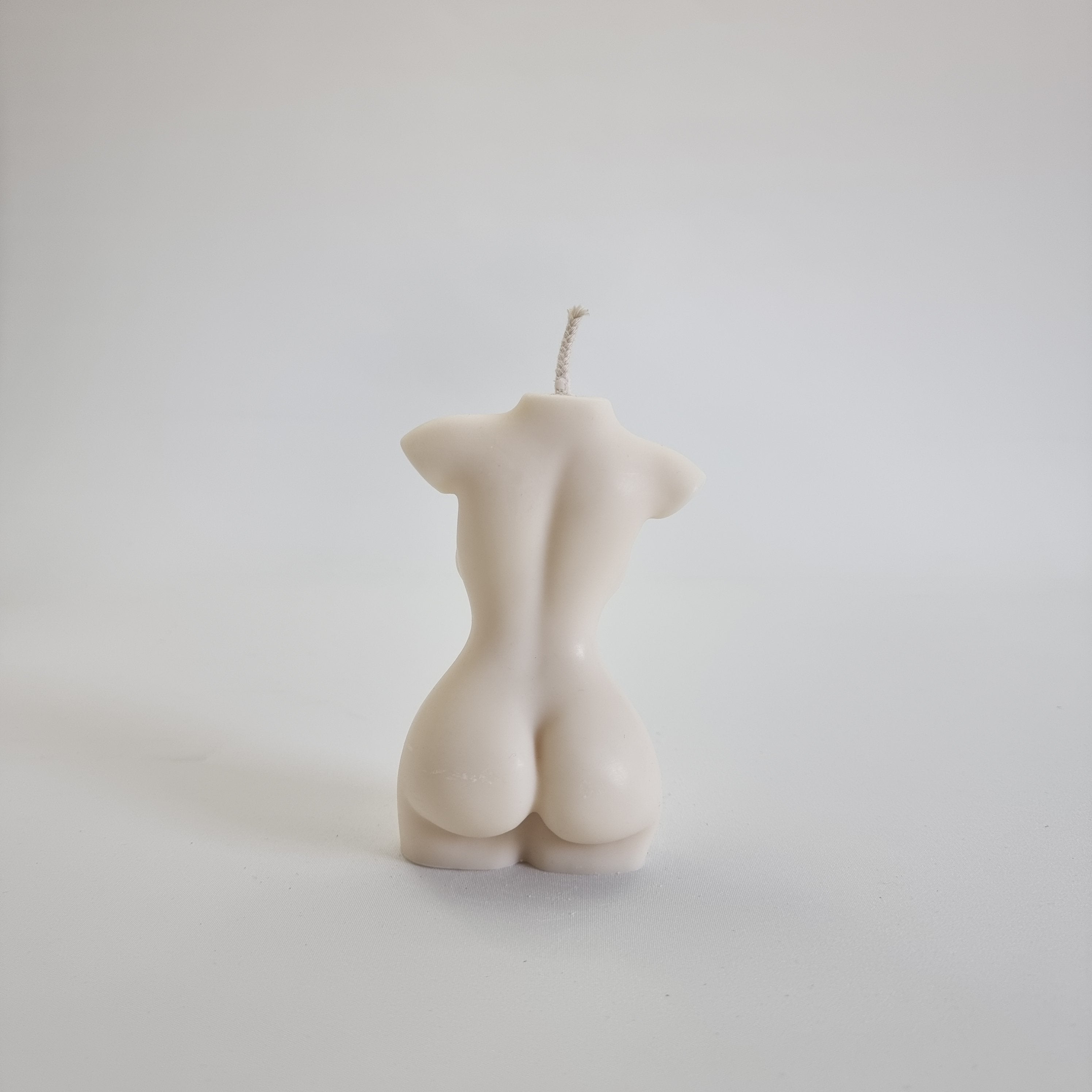 Curvy Female Body Candle Mould (L) - 16cm 2 - Silicone Mould, Mold for DIY Candles. Created using candle making kit with cotton candle wicks and candle colour chips. Using soy wax for pillar candles. Sold by Myka Candles Moulds Australia