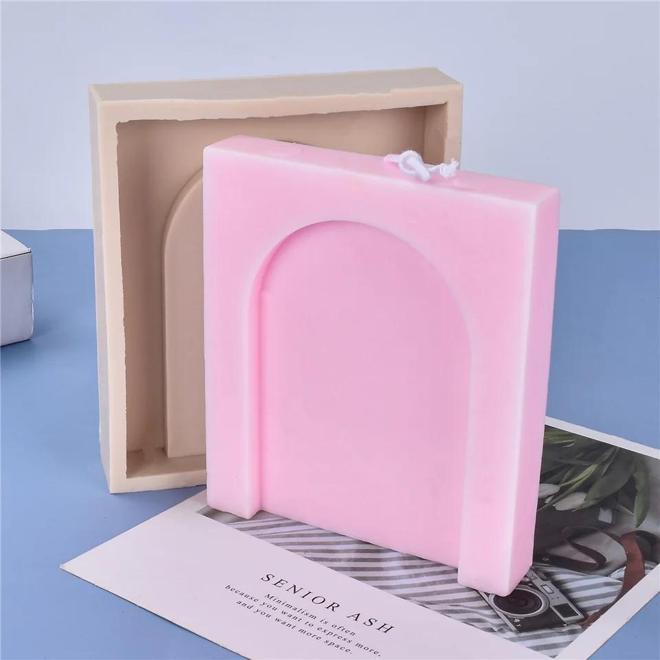 Ruins Candle Mould 3 - Silicone Mould, Mold for DIY Candles. Created using candle making kit with cotton candle wicks and candle colour chips. Using soy wax for pillar candles. Sold by Myka Candles Moulds Australia