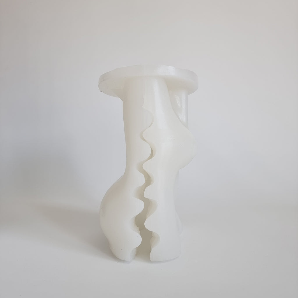 Curvy Female Candle Mould (XL) - 22cm 1 - Silicone Mould, Mold for DIY Candles. Created using candle making kit with cotton candle wicks and candle colour chips. Using soy wax for pillar candles. Sold by Myka Candles Moulds Australia