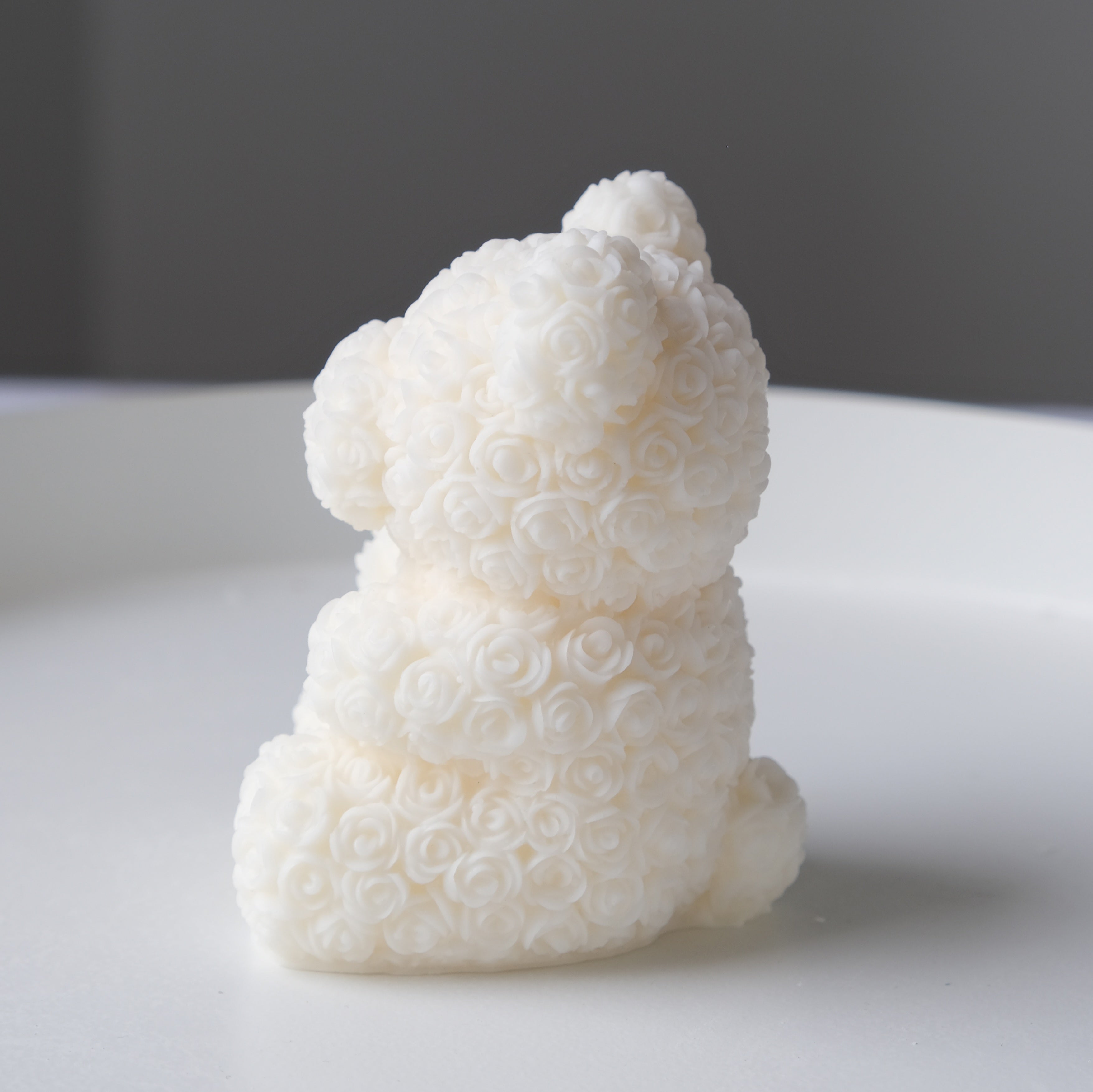 The Rose Bear Candle Mould silicone candle mould by MYKA Candles and Moulds, a must-have for resin moulds and DIY baking mould enthusiasts.