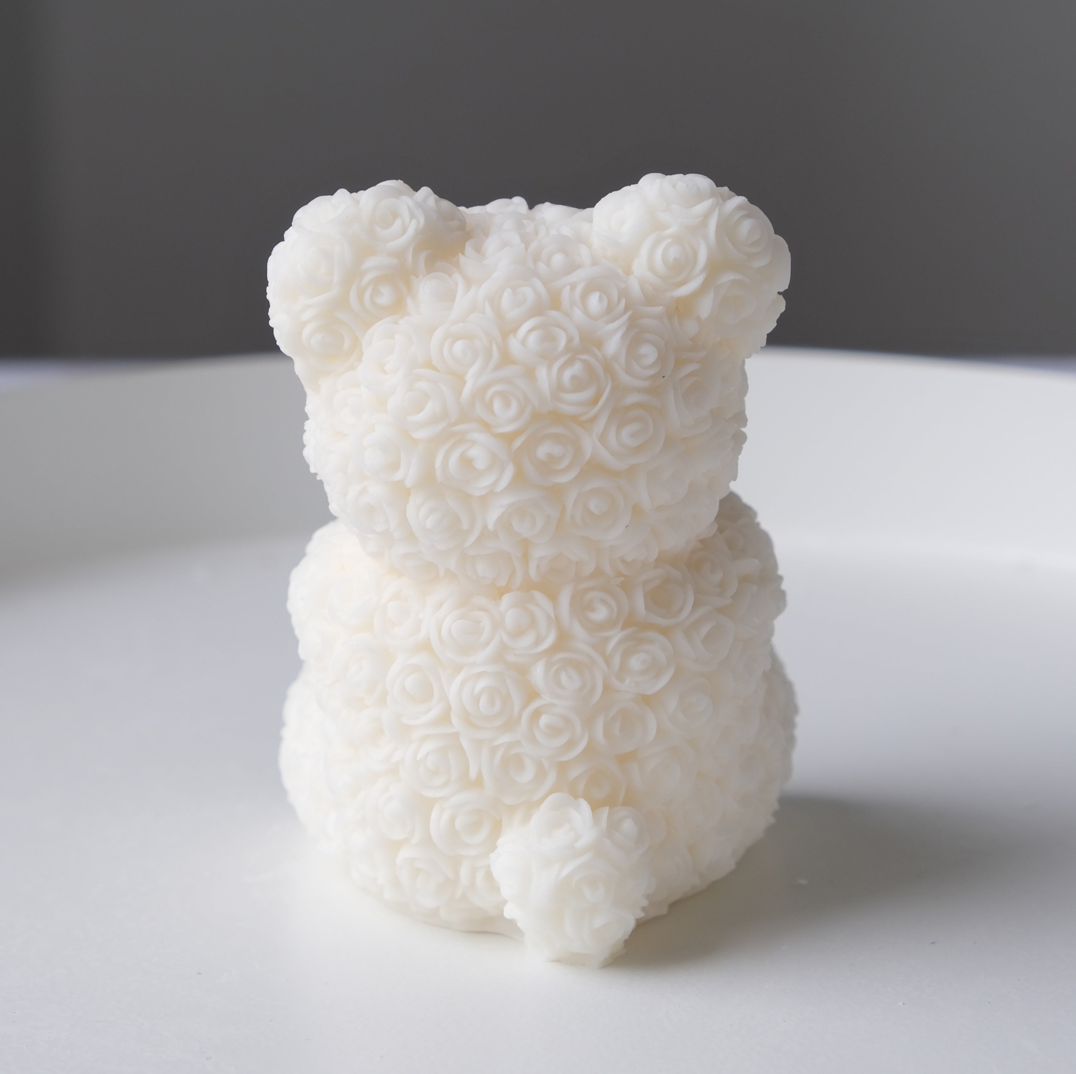 The Rose Bear Candle Mould silicone candle mould by MYKA Candles and Moulds, a top choice for artistic resin moulds and baking moulds.