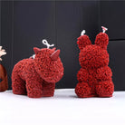 A premium Rose Bunny Candle Mould silicone candle mold by MYKA Candles and Moulds, a versatile tool for soap, resin, and cake mould crafting.