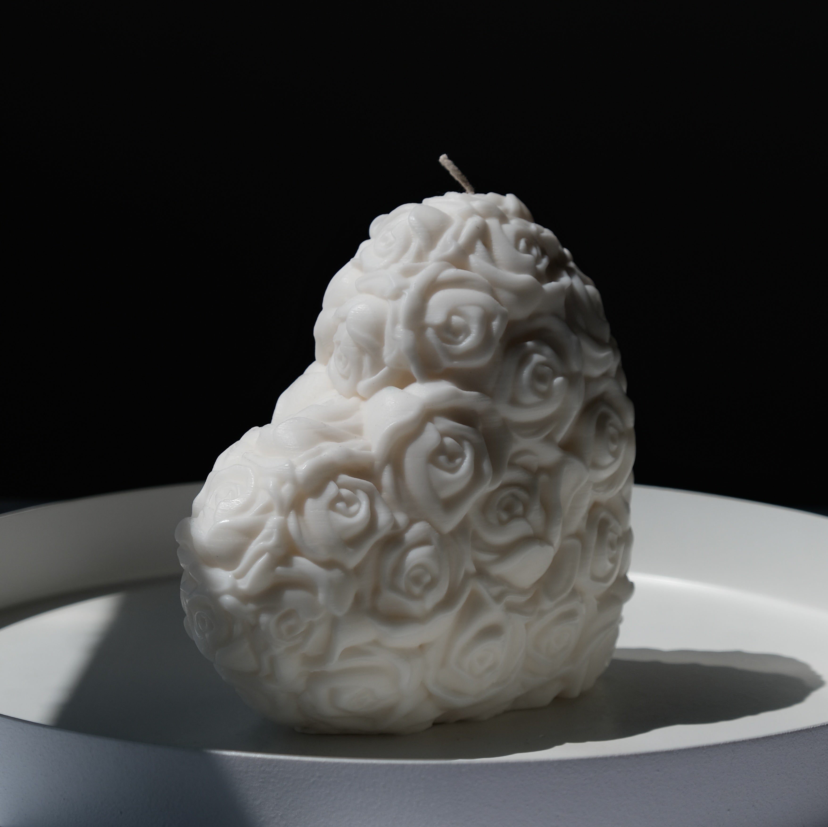 View of the Rose Heart Candle Mould silicone candle mould from MYKA Candles and Moulds, ideal for DIY soap moulds and cake mould projects.