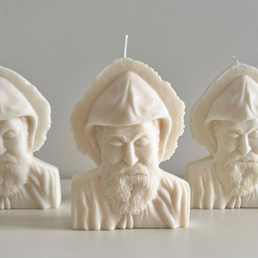 The Saint Charbel Candle Mould silicone candle mould from MYKA Candles and Moulds, a professional supply for candle, soap, and baking moulds.