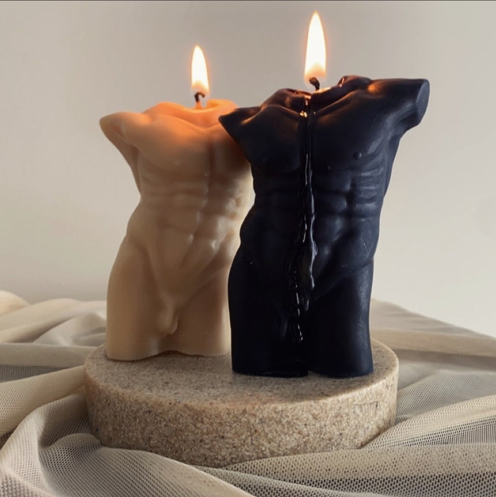 Male Candle Mould (S) - 10cm 0 - Silicone Mould, Mold for DIY Candles. Created using candle making kit with cotton candle wicks and candle colour chips. Using soy wax for pillar candles. Sold by Myka Candles Moulds Australia