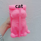 Kitten Candle Mould 10 - Silicone Mould, Mold for DIY Candles. Created using candle making kit with cotton candle wicks and candle colour chips. Using soy wax for pillar candles. Sold by Myka Candles Moulds Australia