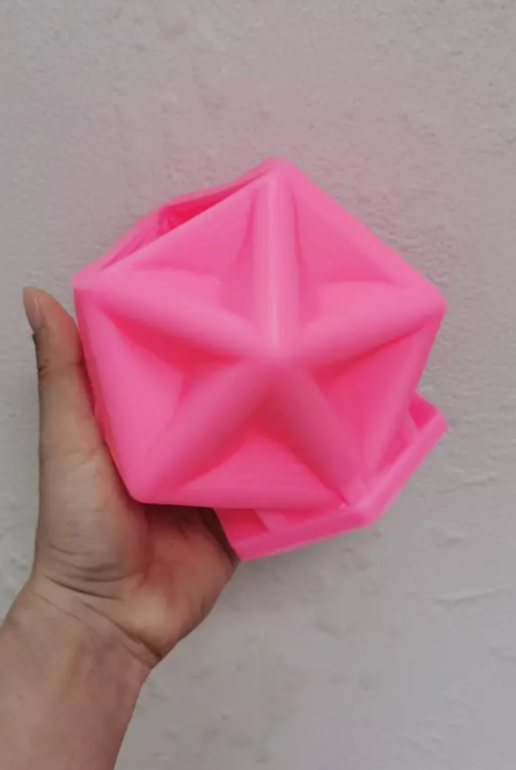 Abstract Star Candle Mould 6 - Silicone Mould, Mold for DIY Candles. Created using candle making kit with cotton candle wicks and candle colour chips. Using soy wax for pillar candles. Sold by Myka Candles Moulds Australia
