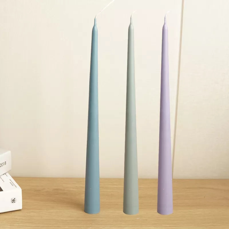 Showcasing the Tapered Pillar Candle Mould silicone candle mould by MYKA Candles and Moulds for creative baking moulds and candle making.
