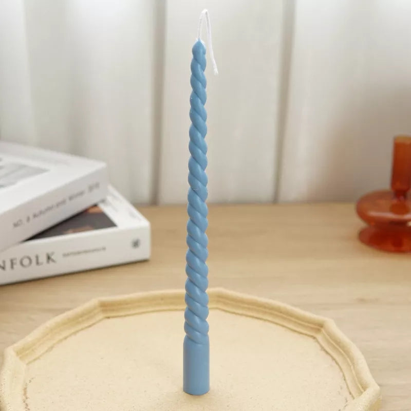 High-quality Tapered Twist Pillar Candle Mould silicone candle mould from MYKA Candles and Moulds, great for resin moulds and professional baking mould needs.