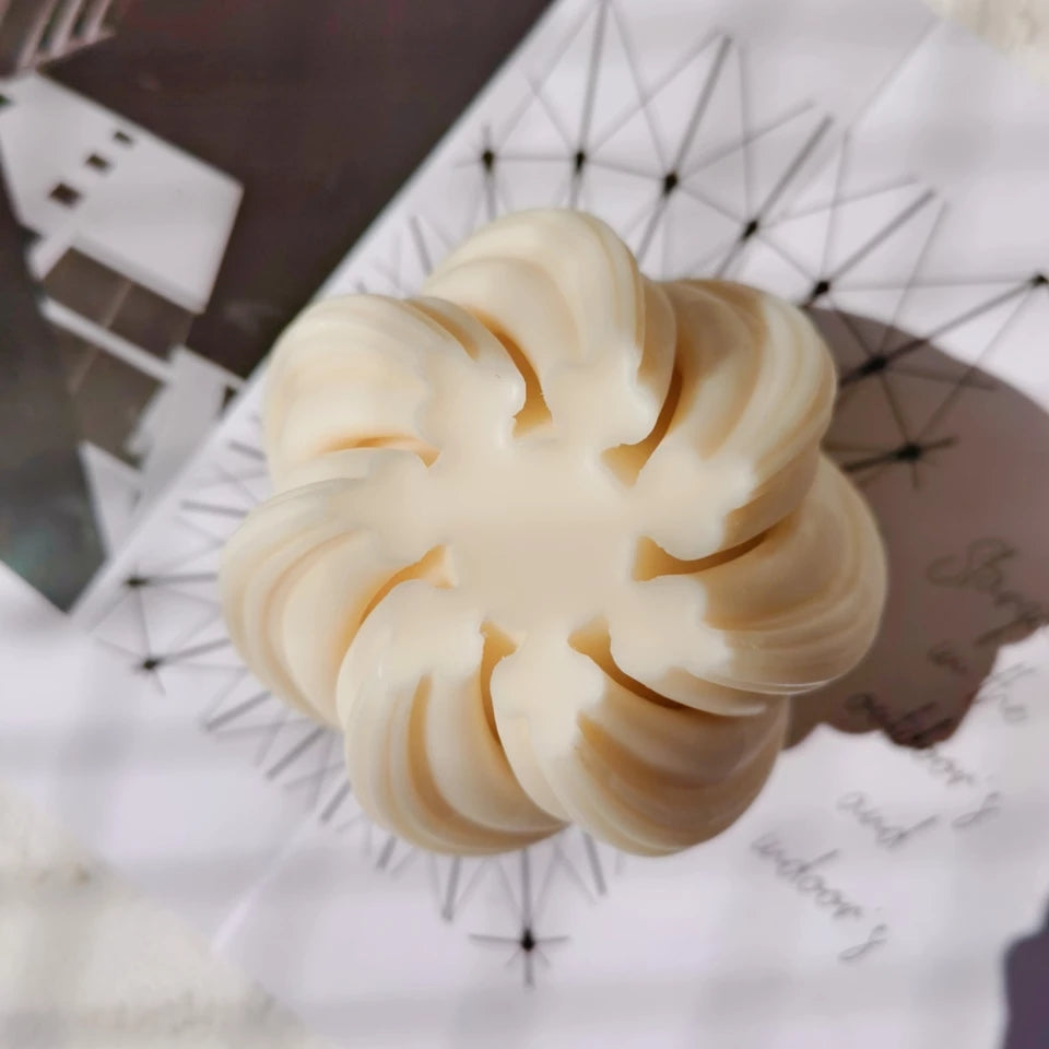 A Twirl Candle Moulds silicone candle mold by MYKA Candles and Moulds, designed for easy release in soap, resin, and cake mould casting.