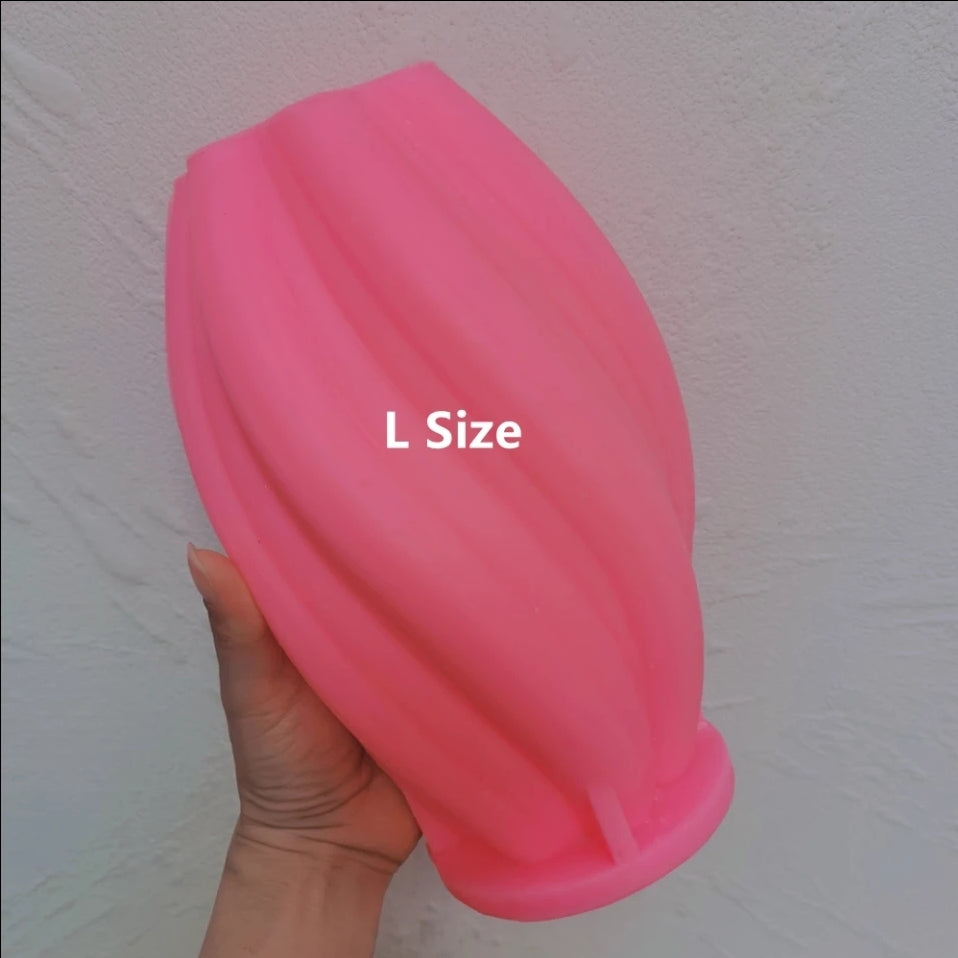 The flexible Twirl Candle Moulds silicone candle mould by MYKA Candles and Moulds, suitable for soap moulds and food-grade cake mould use.