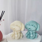 Showcasing the Winter Puppy Candle Mould silicone candle mould by MYKA Candles and Moulds for creative baking moulds and candle making.