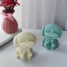 A premium Winter Puppy Candle Mould silicone candle mold by MYKA Candles and Moulds, a versatile tool for soap, resin, and cake mould crafting.