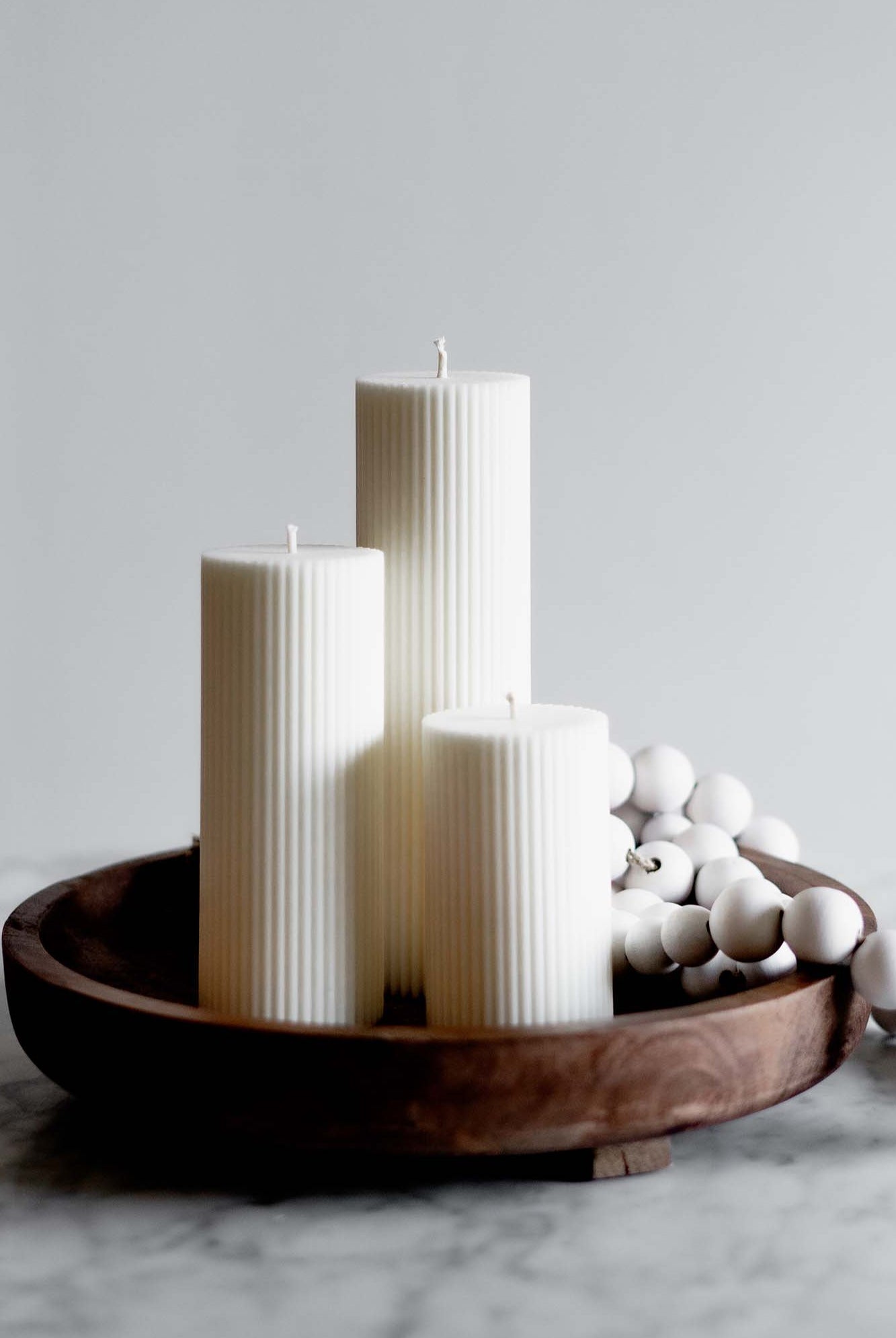 Ribbed Pillar Candle Moulds 1 - Silicone Mould, Mold for DIY Candles. Created using candle making kit with cotton candle wicks and candle colour chips. Using soy wax for pillar candles. Sold by Myka Candles Moulds Australia